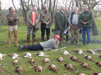 Suzanne being initiated into the Hungarian Hunt Club